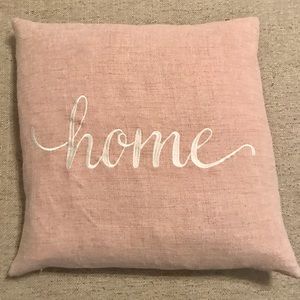 Large pale pink accent pillow